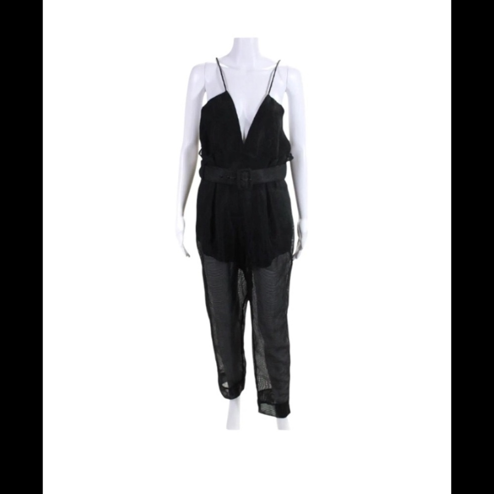 Alice McCall Justify My Love Jumpsuit Black Striped Organda up Size US 6 - Picture 2 of 13